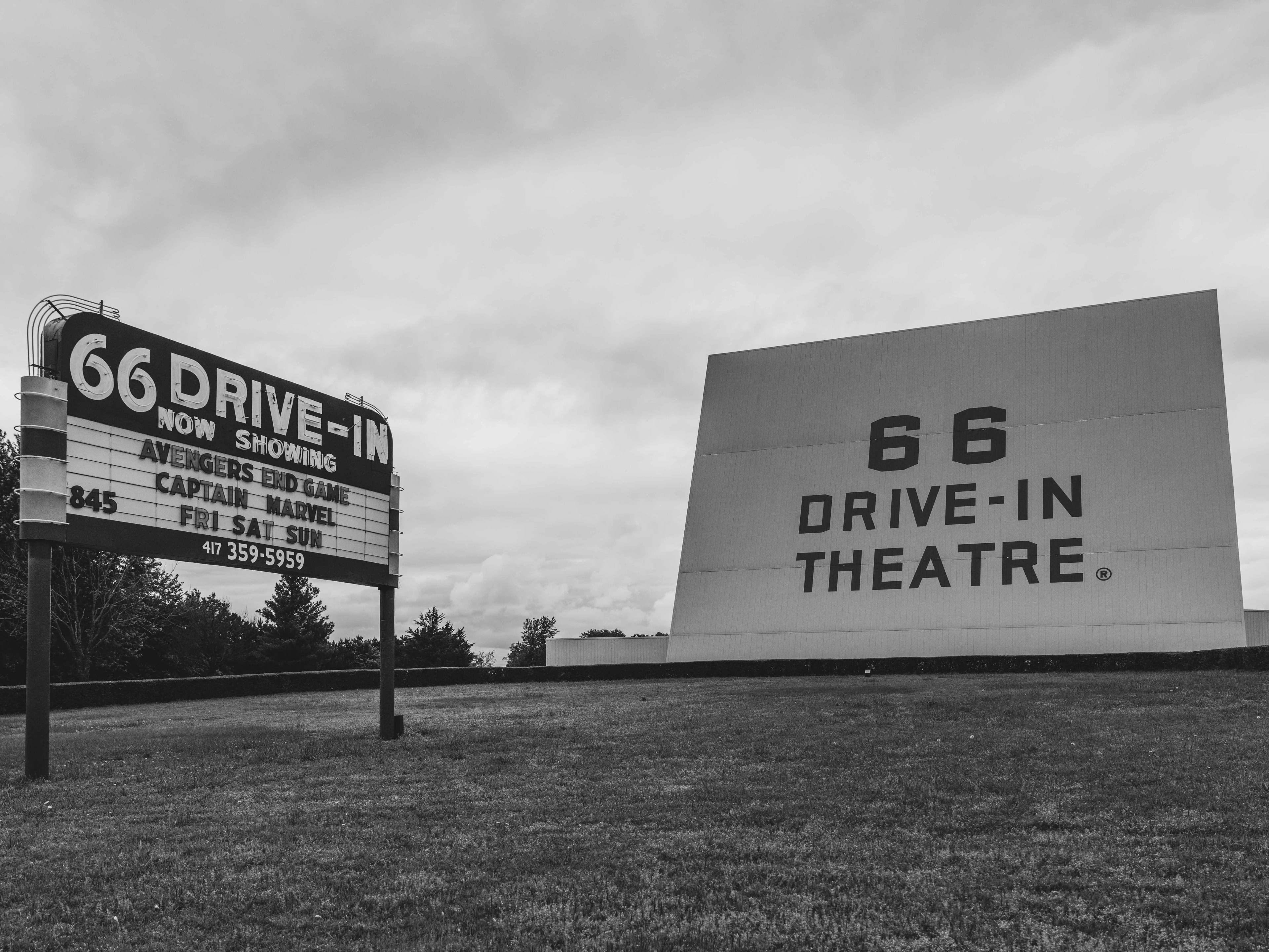 Route 66 - Carthage, MO:  66 Drive in opened in 1949.  Closed in 1985 but renovated and reopened in 1998.