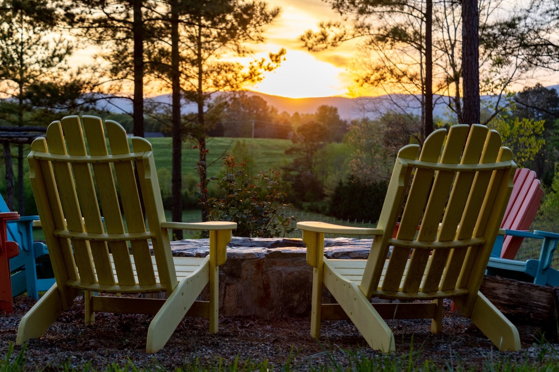 A beautiful and relaxing place to view the sun as it sets behind the North Carolina mountains.  The wines are very delicious too!  Visit www.VanInBlack.com and you can book a winery tour of the region which includes 3-4 wineries..