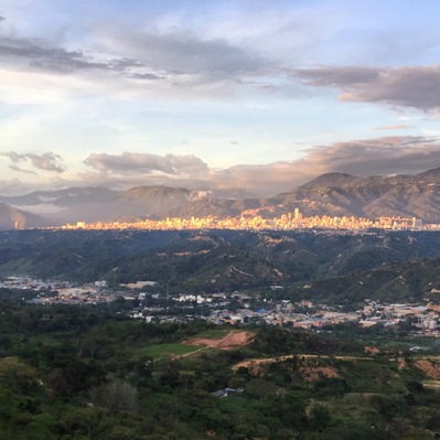 Sunset in Bucaramanga, Colombia from the Palonegro International AirPort.