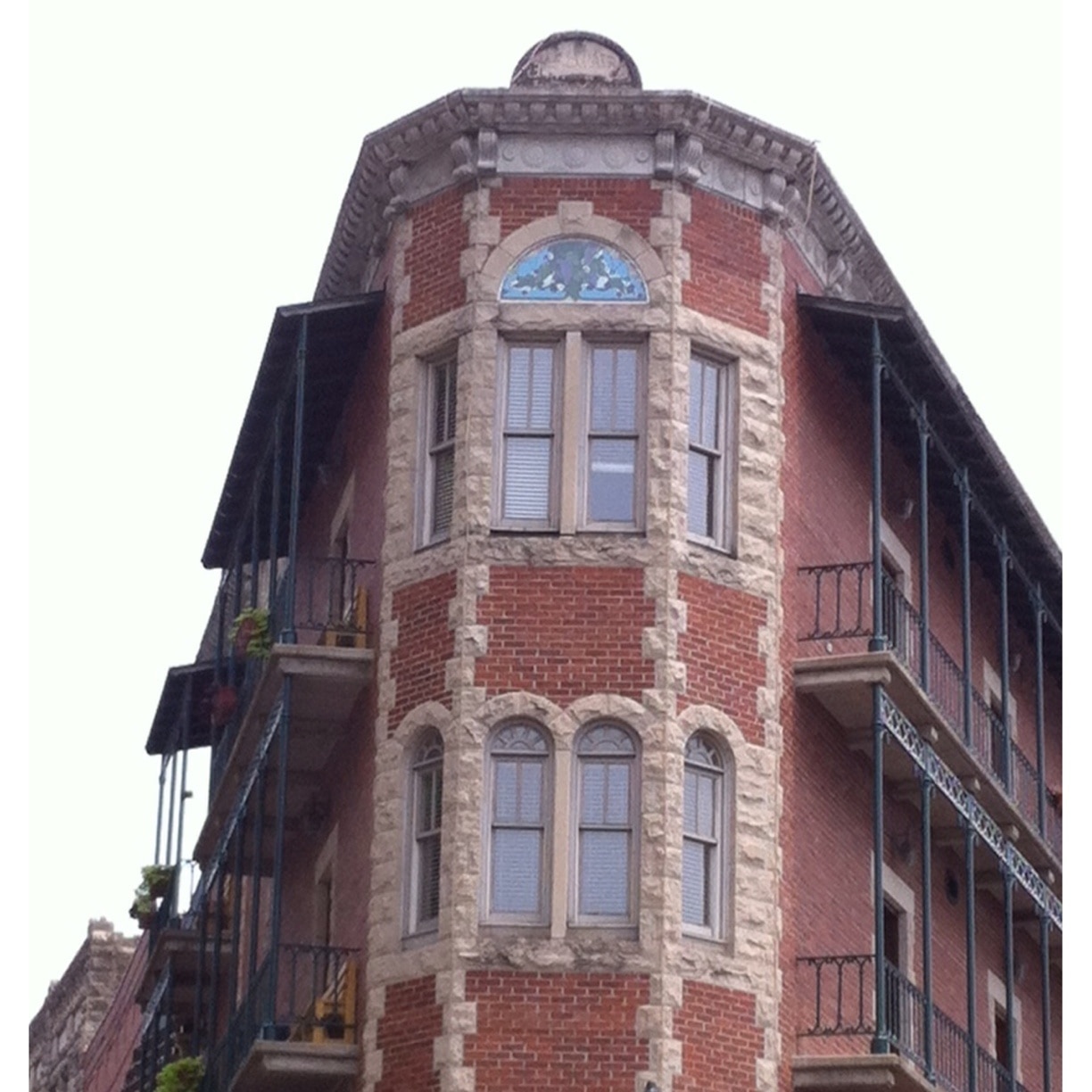 Great old triangle building in downtown Eureka Springs Arkansas 