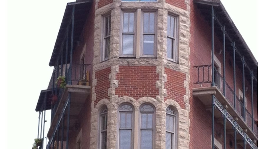 Great old triangle building in downtown Eureka Springs Arkansas
