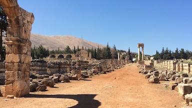Ruins of Anjar, close to the Syrian border and representing the Ummayad period - early Muslim architecture that is borrowing heavily from Roman architecture.