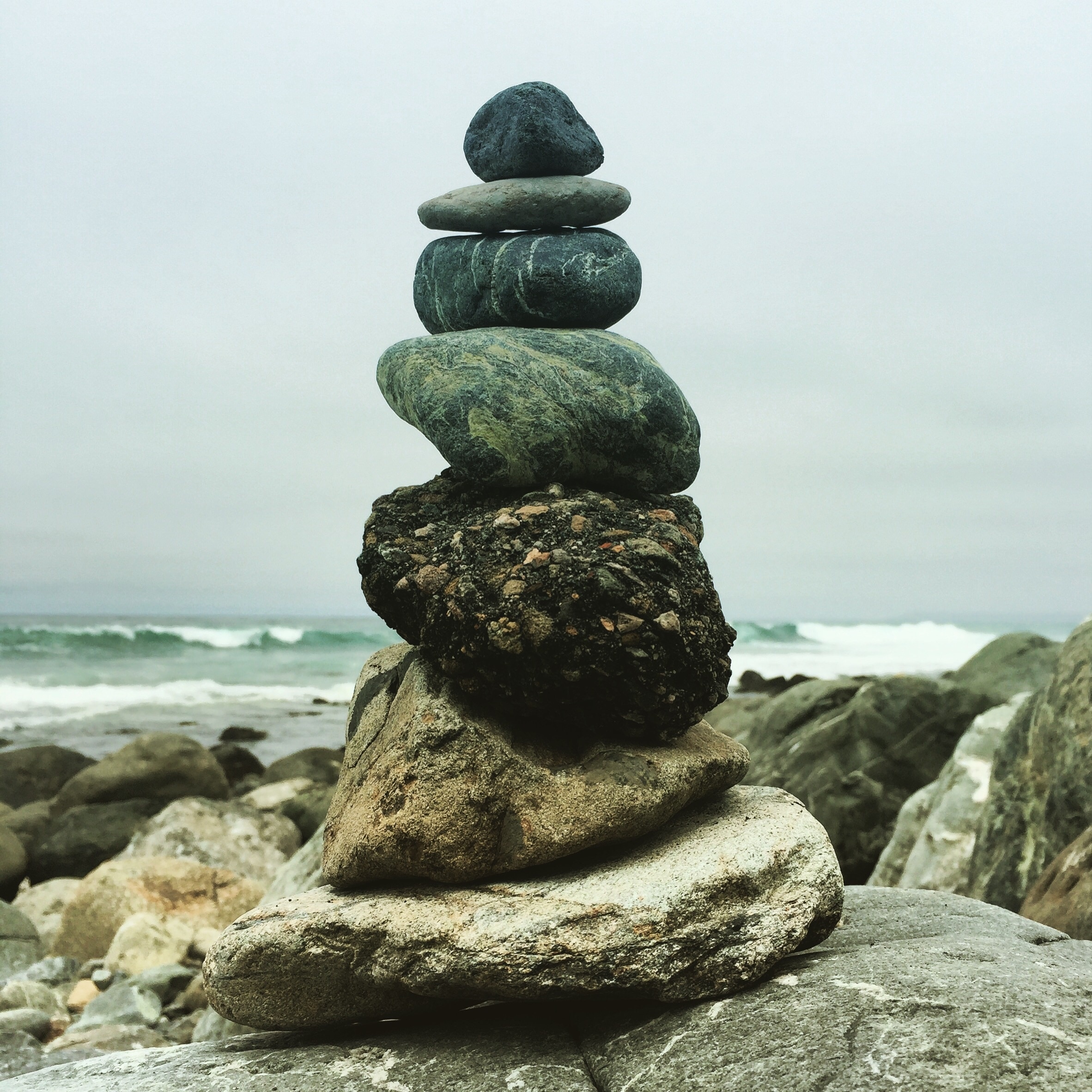 Rock balancing ... Listening to waves crashing ... Making wishes ... Appreciating nature ... Loving Mother Earth ... Living off the grid ... Enjoying my life ... Big Sur camping ... retreat from everyday woes ... End of May 2015
