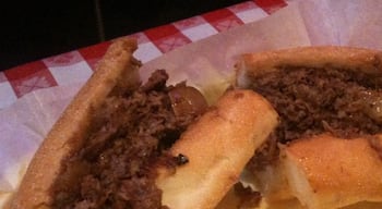 My mom's from Pennsylvania and says it's a true steak sandwich when there's NO cheese on it. I think that's crazy talk, but regardless, this place has great food and free pasta for the kids! 