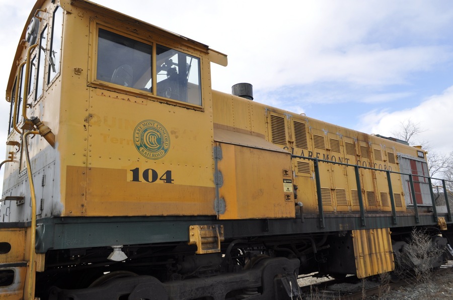 Westboro Railroad yard was at one time a major hub for freight and passenger rail, including a turntable, maintenance building, and a large bunkhouse for railroad workers. The line ran between Boston, Mass. and Montreal, Canada. This engine still works a short freight line between White River Junction, Vermont and West Lebanon, NH. The Claremont and Concord Railroad brings carloads of cement and propane the 1 mile over the Connecticut River. For now, this is all that remains of that proud legacy.