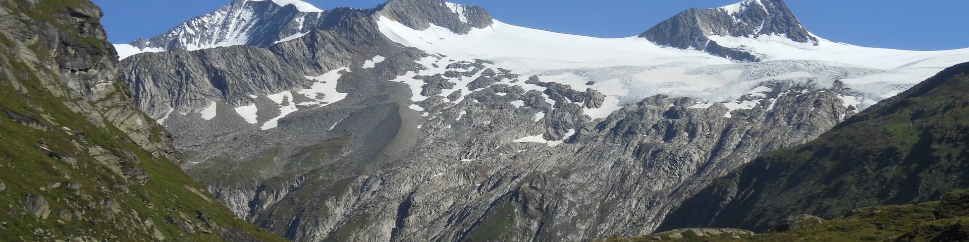 View from the johannes hutte. Ost tirol, Austria. The peak on the left is the GrossVenediger, fourth highest mountain in Austria