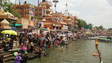 Ghat (bathing place) at Kshipra river in Ujjain during Simhasth Kumbhmela.