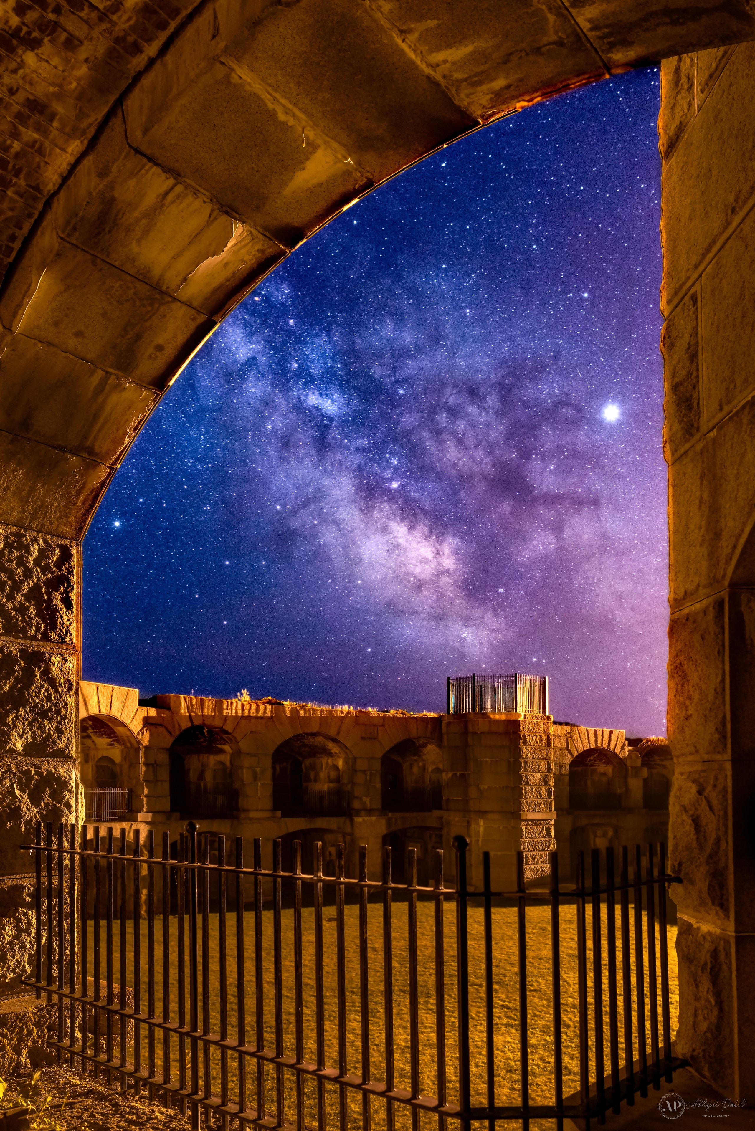 This photo is very dear to heart as it captures two elements from History. The Fort and the light from the Stars which is ancient than life forms on Earth. It was surreal to photograph the two. 
#NaturePhotoContest #stars #milkyway #nightphoto #history