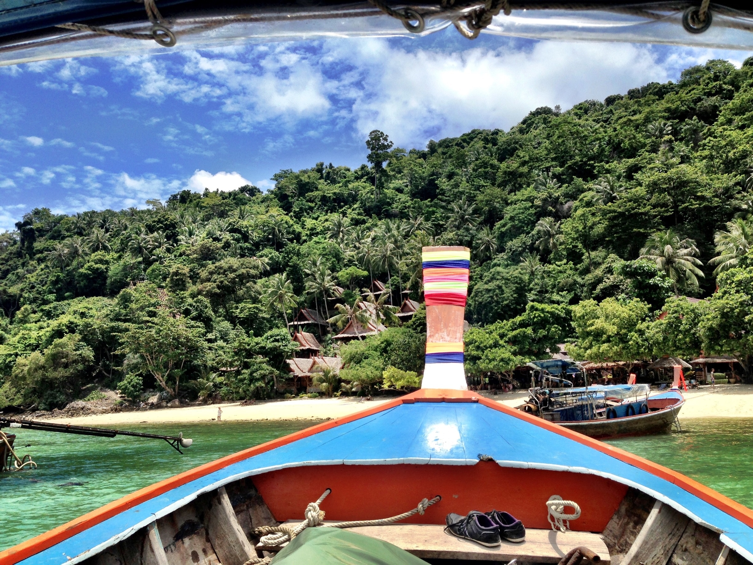 Beautiful boat ride to Phi Phi Island. 