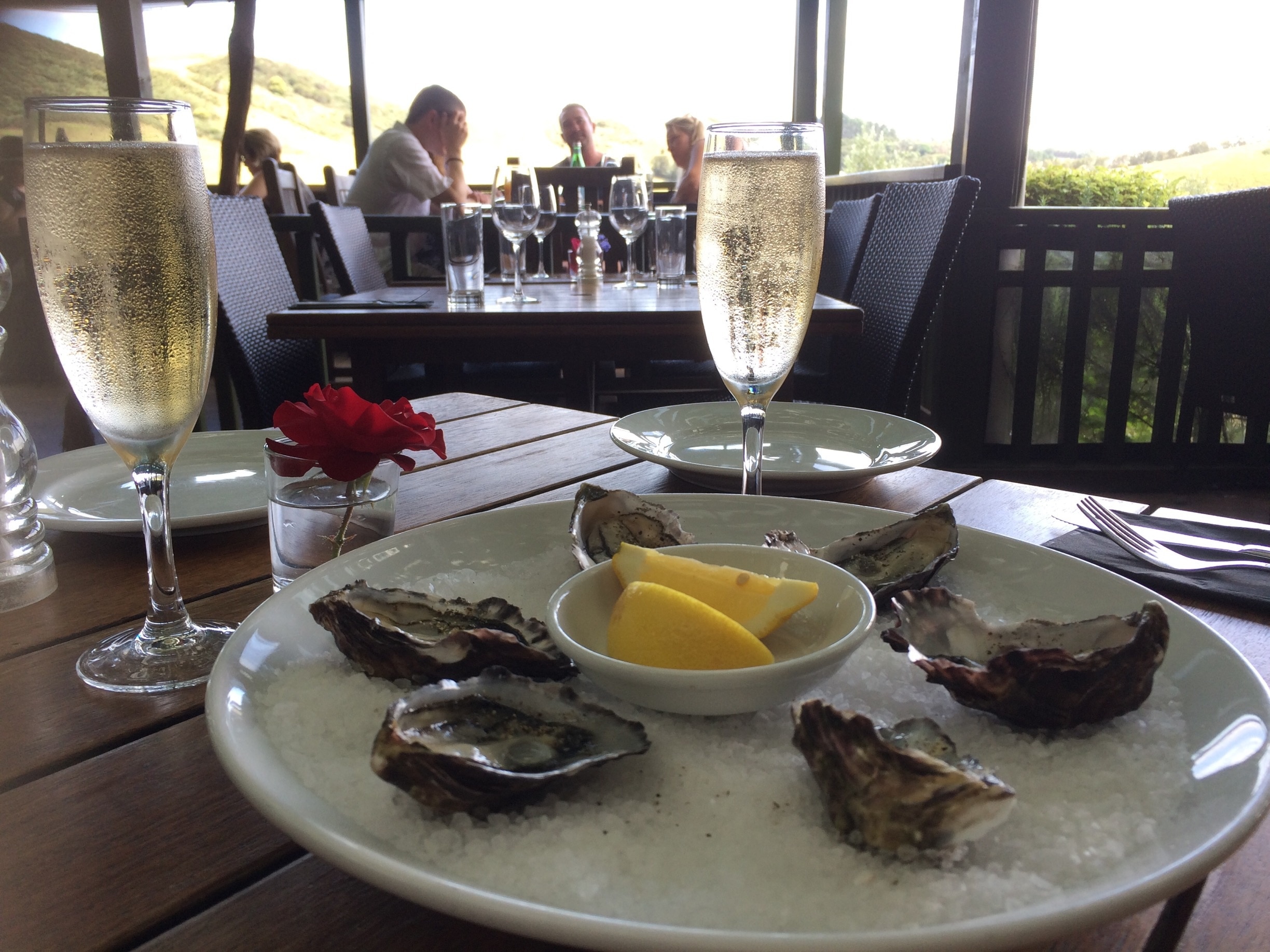 Oysters & champagne.... Because it's Valentine's Day 💗