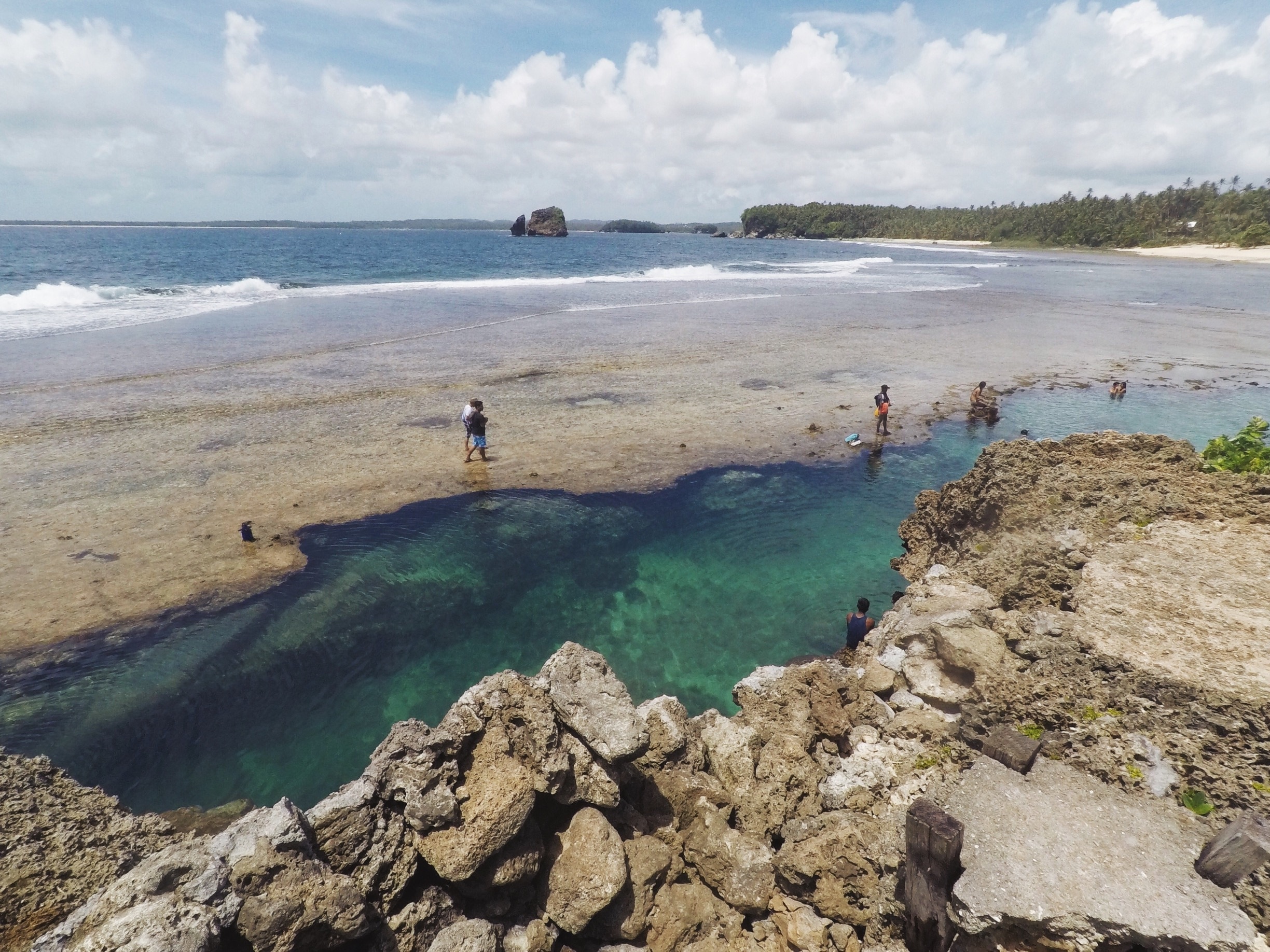 A visit to Siargao Island will not be complete without taking a dip into these rock pools. Appearing during low tide, these pools are perfect for an early morning swim. Have an adventurous spirit? Climb up the rocky cliff and jump your way down to the refreshing, crystal clear water. 

Entrance fee: 50php

#TroveOn
#Siargao
#Choosephilippines
#AquaTrove