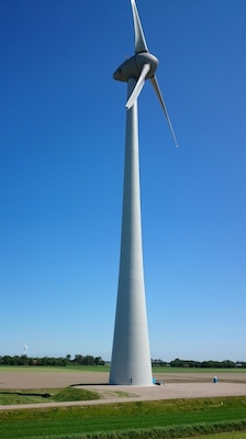 Windmills along the coast.