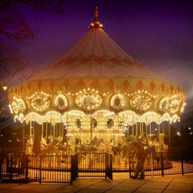 The old carousel operating.