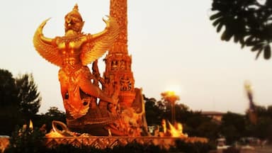 A replica of Candle Parade float - Ubon's most famous event the 'Candle Parade' 