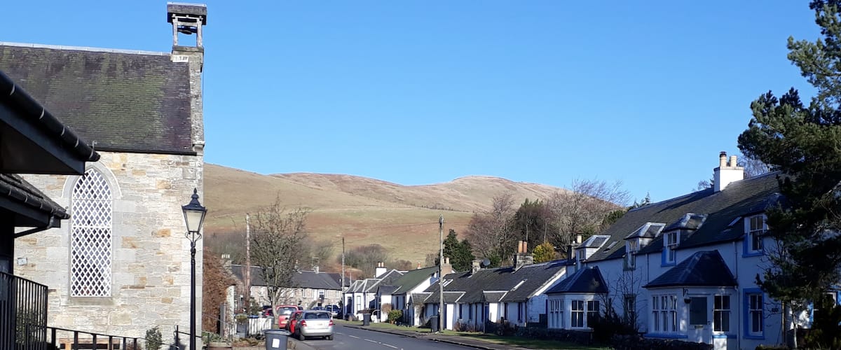 Lovely and unseasonably warm February day - about to tackle the hills in the distance!