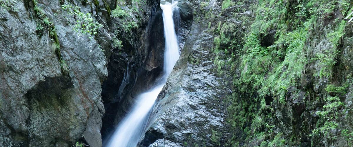 a long gorge where a lot of work has been carried out to allow the public to walk.