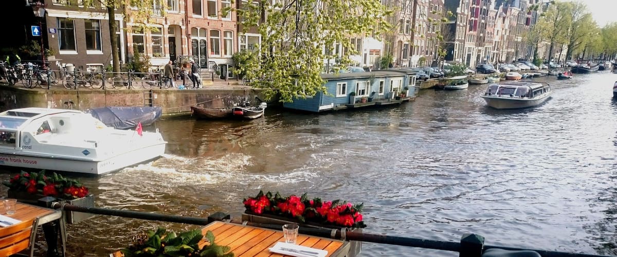 The canals and rivers in Amsterdam..