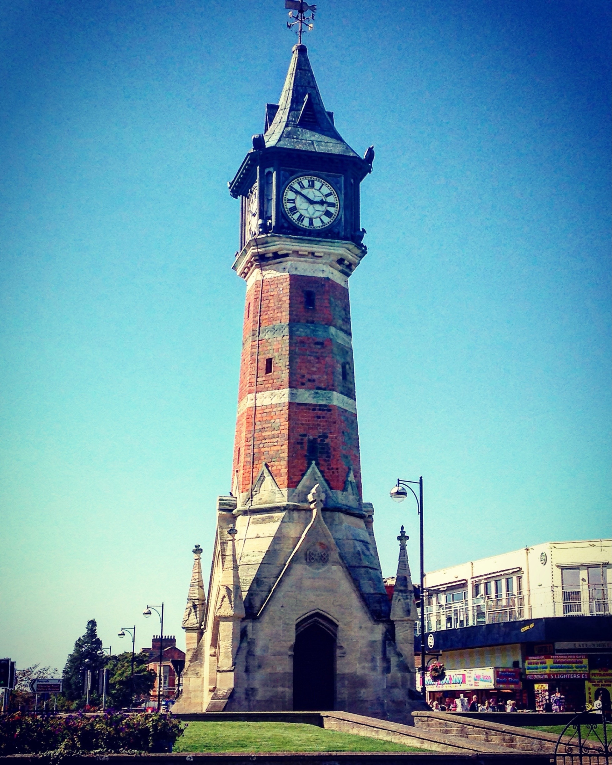 The Skegness clock tower. 