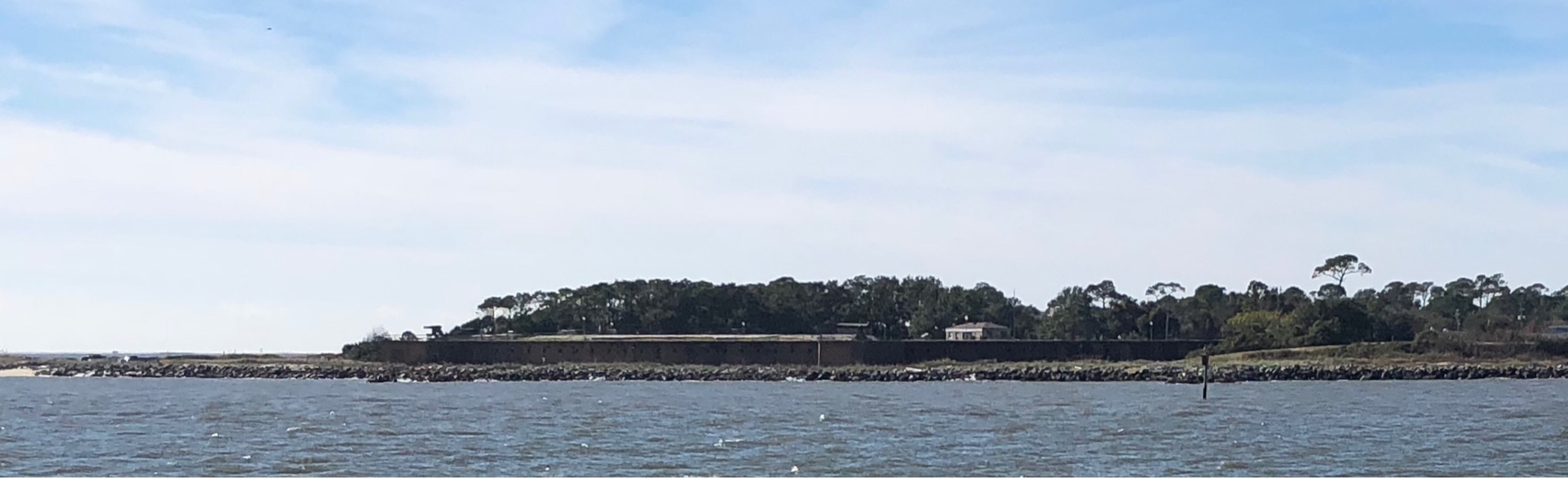 One of two Civil War forts guarding the entrance to Mobile Bay. This one is actually on the list of the the 10 most ‘endangered’ Civil War sites because of ongoing erosion caused by storms.