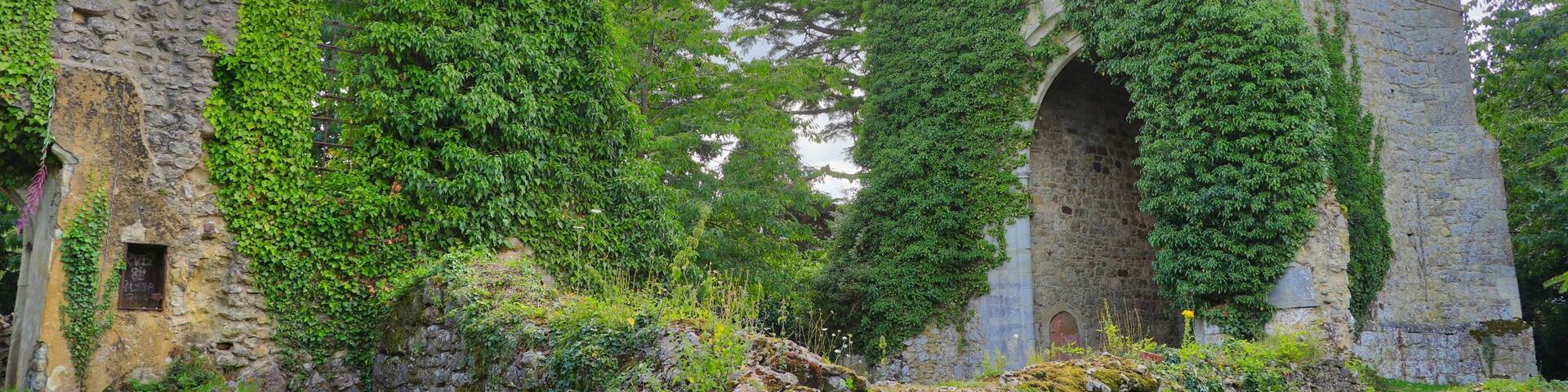 The ruins of St Mary’s Church at Little Chart in Kent, England.
The church was dedicated to Saint Mary the Virgin and the Holy Rood having been built by the Normans in the 11th century.
It was described as a handsome building of sandstone with two aisles, two chancels with a steeple at the west end. The steeple is said to have been built in Henry VII’s reign. The Victorians carried out major repairs in the 19th century with new windows, and oak panelling.
Sadly, on 16th August 1944 during WW2, St Mary’s received a direct hit from a flying bomb known as a doodlebug. With only the damaged tower and parts of the chancel wall surviving, the bells were removed and stored. The remains still stand today.