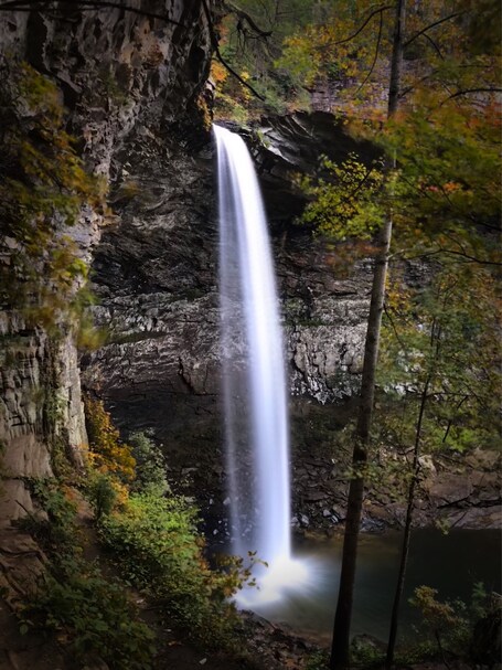 value: "Nice road side waterfall near Crossville Tennessee.\n#greatoutdoors"
