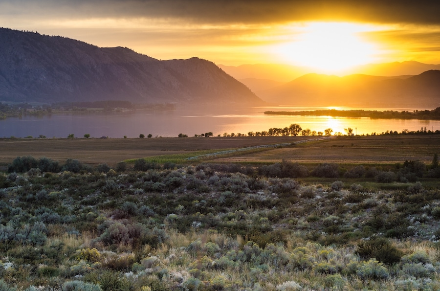 Image was taken looking south towards Brewster WA along the Columbia River.