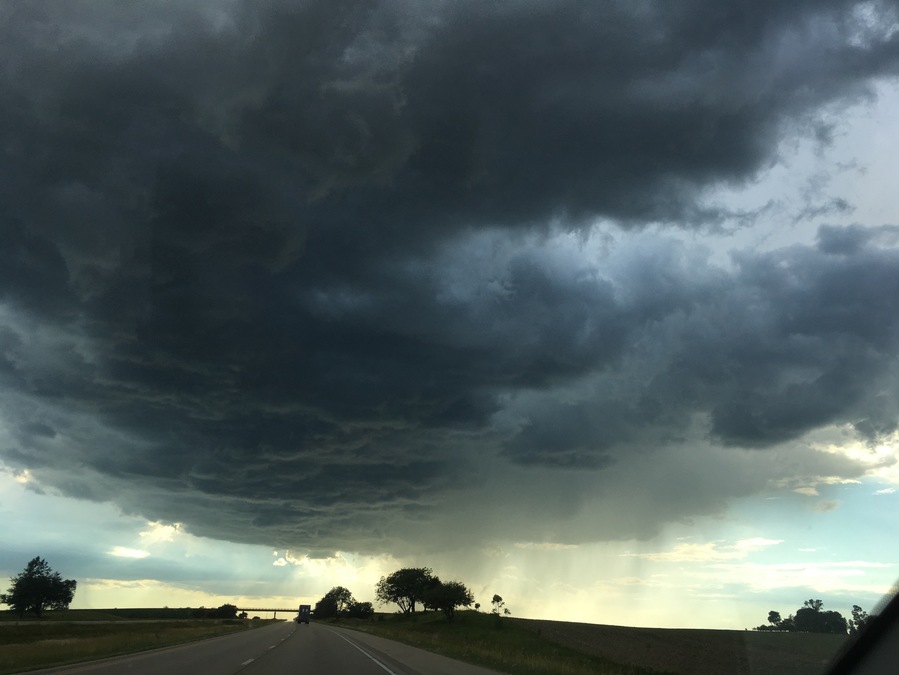 Driving through Iowa and had to stop for this amazing cloud show.