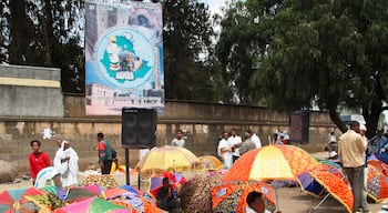 Outside the St. George Church in Addis on festival day a large number of vendors are selling colorful umbrellas.

#LifeAtExpedia
  