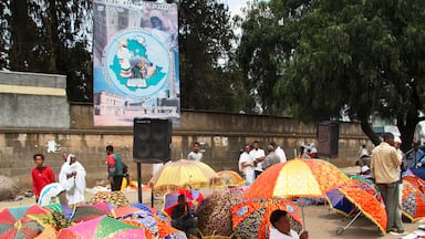 Outside the St. George Church in Addis on festival day a large number of vendors are selling colorful umbrellas.
#LifeAtExpedia