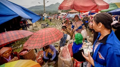 #LikeALocal,  #Adventure

Bac Ha market in the North of Vietnam.
Held every Sunday, a frenetic,buzzing social event,where the various hill tribes descend,"in particular the Flower Hmong" ,to trade,drink,eat and generally make merry.Rice or Corn wine in Jerrycans,
Sữa Chua Yaourt (Vietnamese Yogurt), delicious.