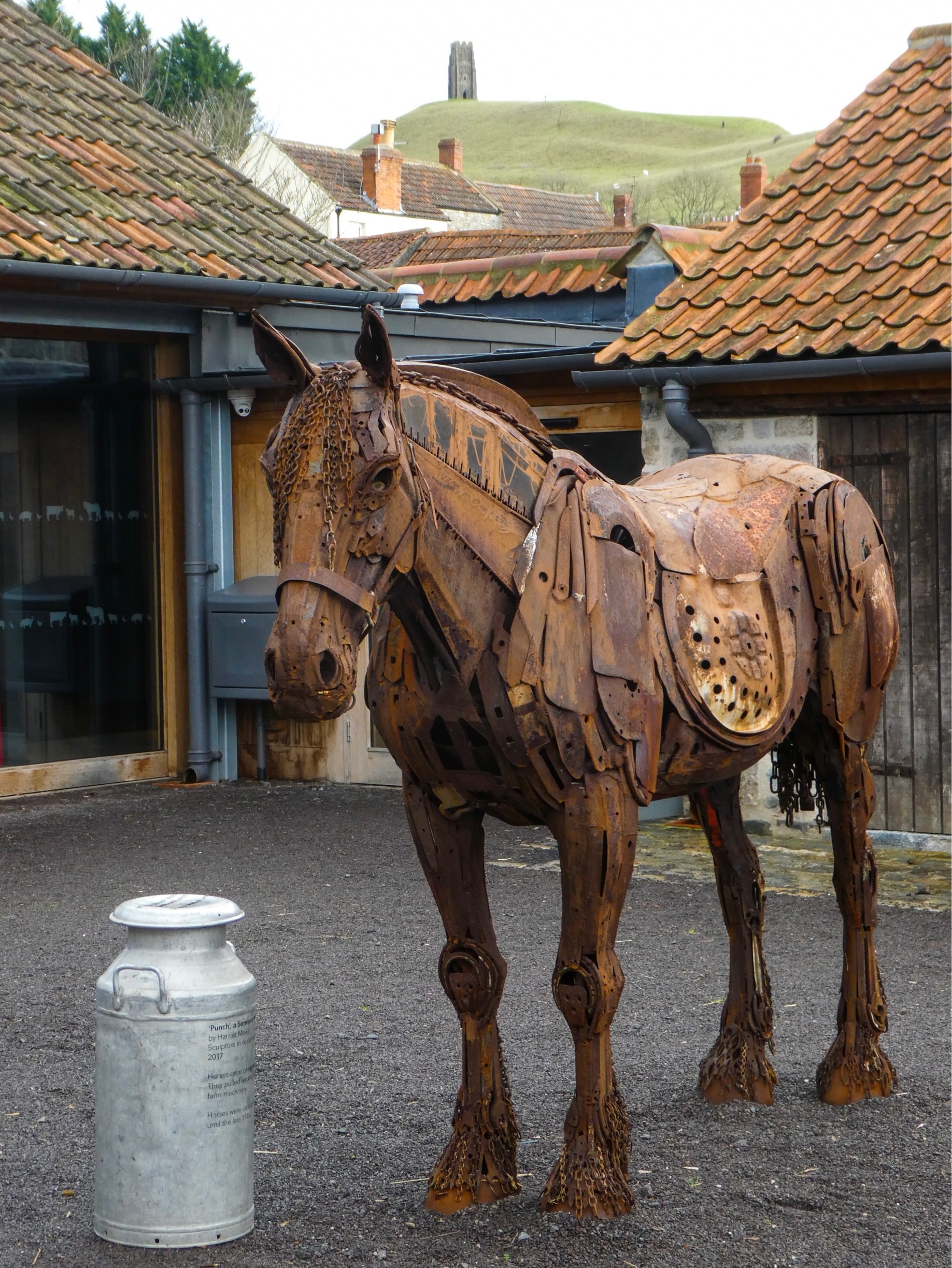Very interesting museum devoted to Rural Life in Somerset and close to Glastonbury Tor and the town centre. This picture depicts one of the exhibits; Captain the horse made from scrap metal.