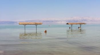 Visiting the Dead Sea is a must when visiting Israel and surrounding areas. The Dead Sea is the lowest place on earth, at 410 meters below sea level! 

Tip: do not shave 12-24 hours before entering the sea and avoid contact with the eyes. Both will cause intense burning