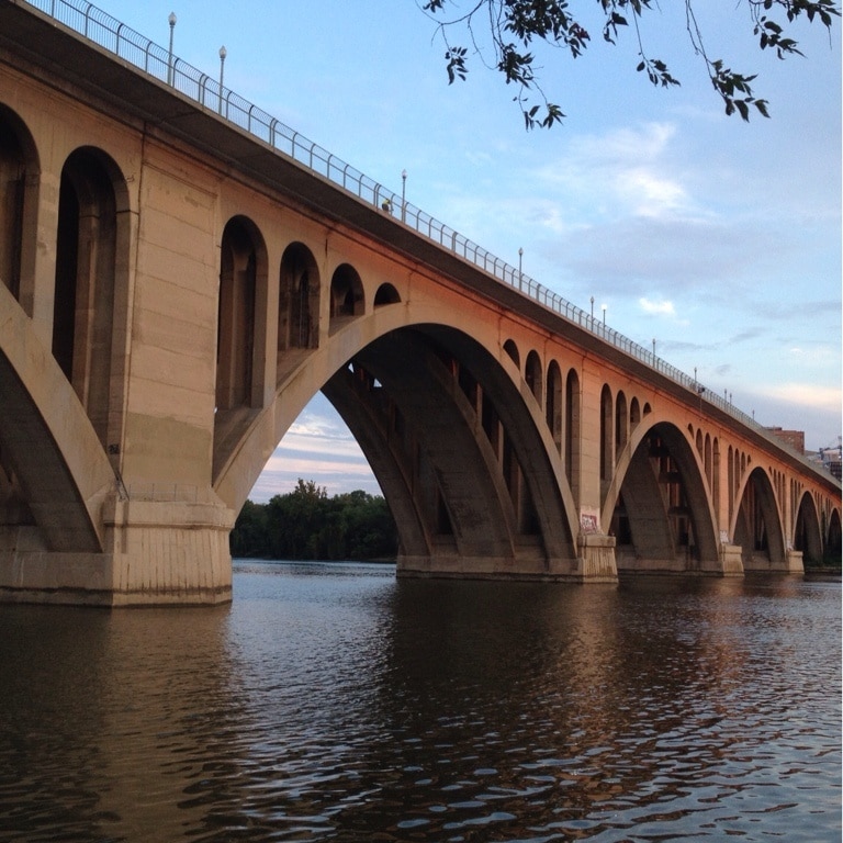 View of the Francis Scott Key Bridge from Jack's Boathouse