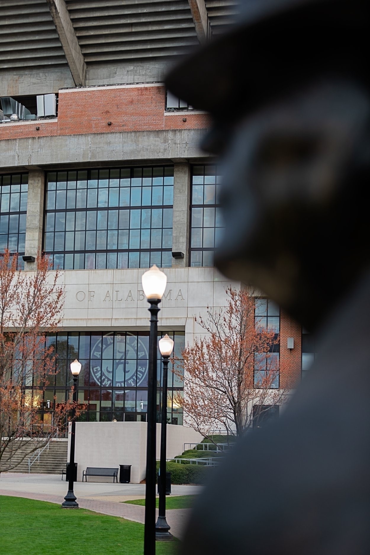 To the right of the Walk of Champions while approaching the visitor center and front entrance of Bryant-Denny Stadium, the storied coaches quietly remind us that success is not a matter of luck, but rather the culmination of years of dedication and determination.