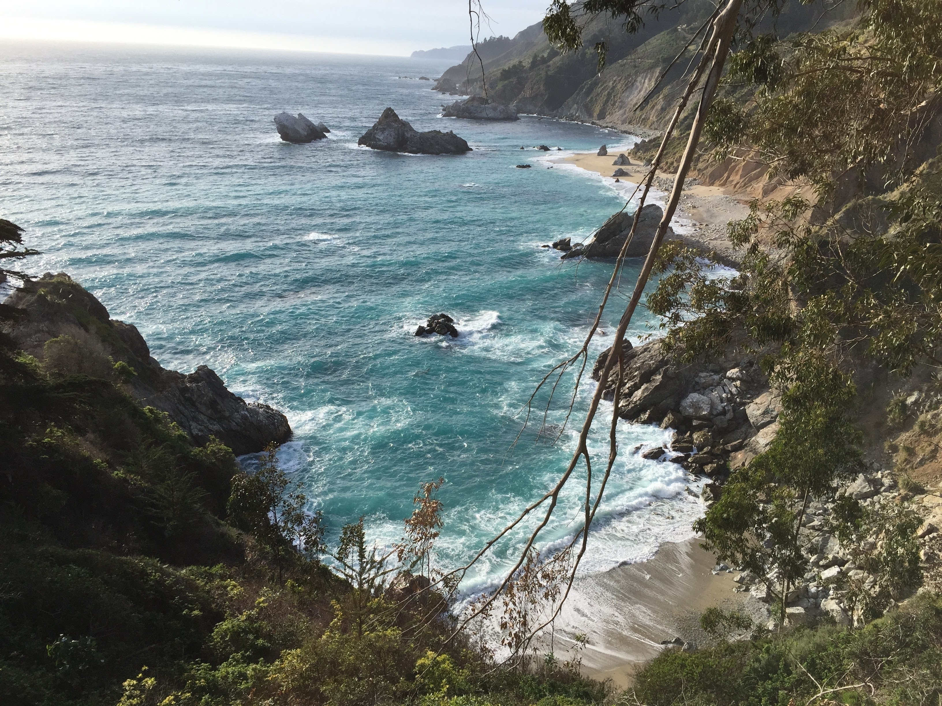 McWay Beach in Big Sur is a picturesque beach in a small cove. A waterfall of the same name is the big attraction here, although it can't be seen in this picture. #LifeAtExpedia