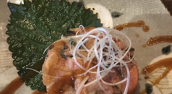 Salmon poke. It has quite unusual taste. For me isushi foood is 3.5/5 stars because the service is quite slow and the food is just so-so. The fish is not that fresh anw.