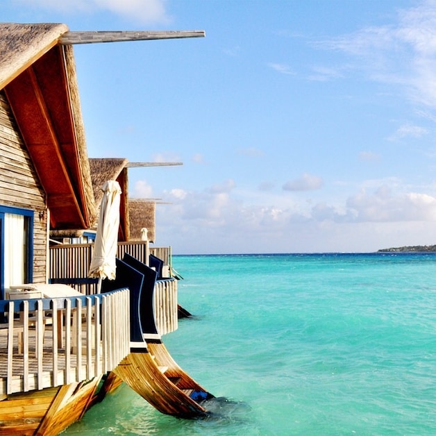 View from the balcony at Cocoa Island, by Como Hotels.