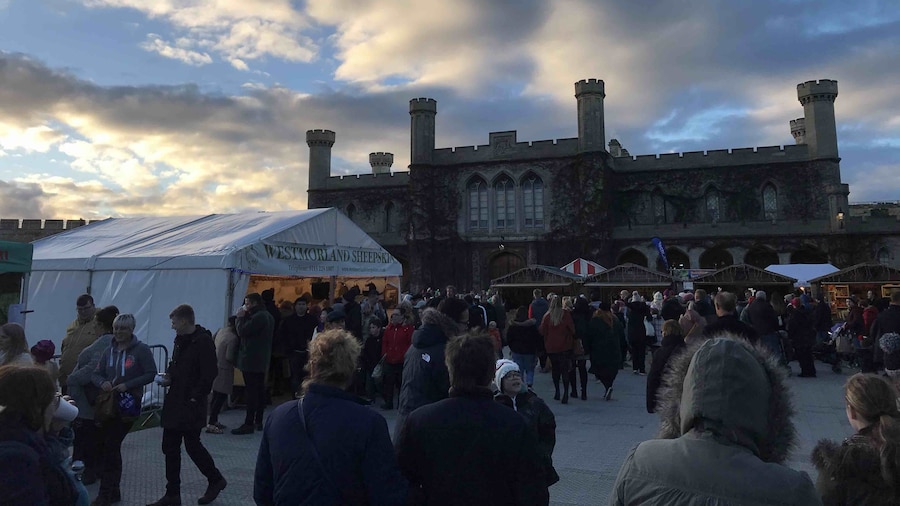Lincoln Christmas market inside the castle 🎄