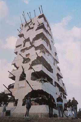 The world’s most unusual war memorial.
In Yarzeh, a village southeast of Beirut, I discovered this enormous conglomerated tower of real tanks, artillery pieces, mortars and armoured vehicles, sandwiched between thick layers of concrete. The 5,000-ton monument is 30 metres high and contains as many as 78 vehicles. It was designed by French-born American artist Armand Fernandez in 1995 and is entitled “The Hope for Peace.” #LocalSecrets #History