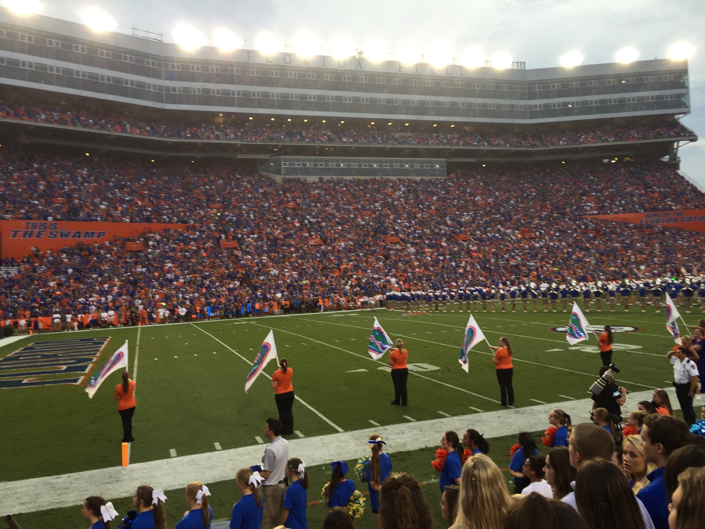 At the Gators home opener with 90,000 of my closest friends. A football game at Florida Field is an incredible experience. Energy not to be missed. This is probably one of the greatest stadiums in college football. 