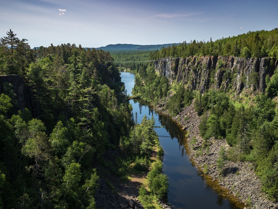 Nice spot with 2 really long suspension bridges crossing the Eagle Canyon.