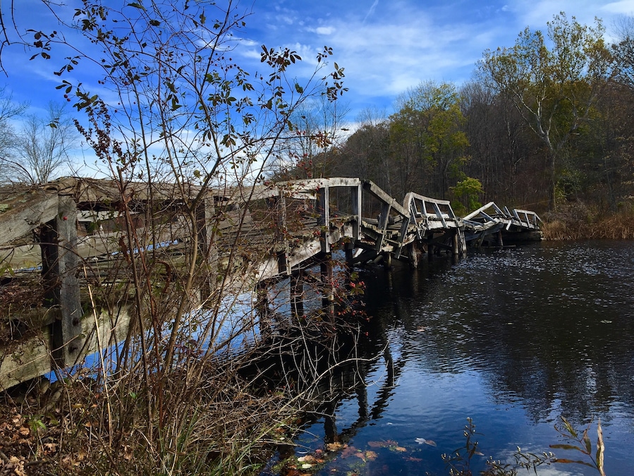 Waterloo Village, a national historic park and 19th century canal town adjacent to a Lenape village. Skip the bridge. October 2016. #yepitsjersey