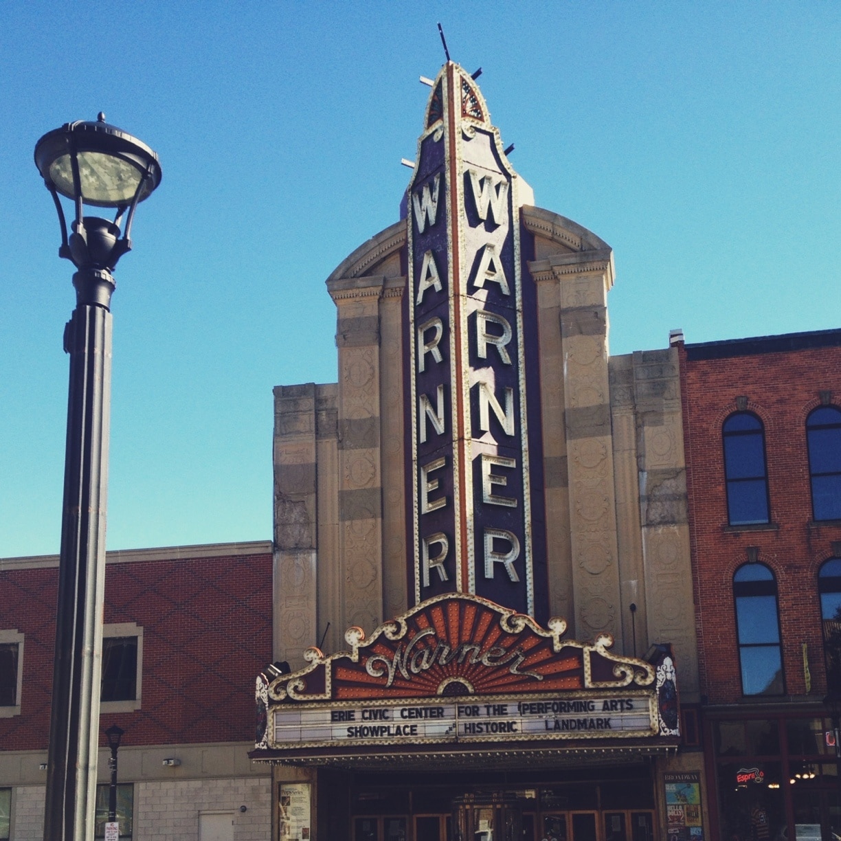 Beautiful historic theatre in downtown Erie! Great calendar of events to check out.