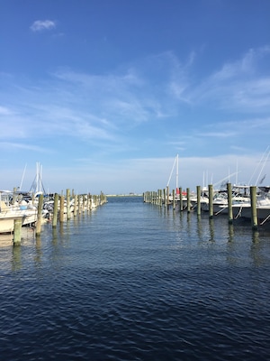 Took this shot of the docks while waiting for dinner