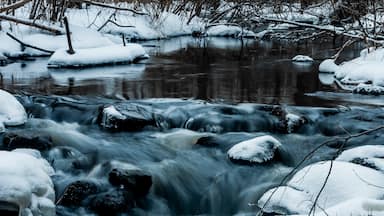 Just down aways from the bridge at Siedman Park is this really nice set of rapids. To get a shot of this you have to come at the right time when the water is flowing just right and there is the right amount of snow and ice. 