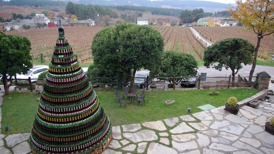 Photo "Canedo Palace: Christmas tree and vineyard, (Arganza, León, Spain)" by David Perez (Creative Commons Attribution 3.0) / Cropped from original