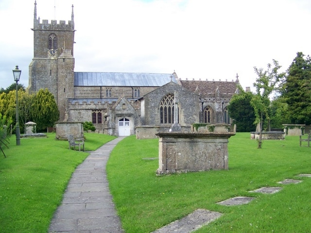 Church of St Michael and All Angels, Urchfont The church was built in the late 13th century and the early 14th century and there was restoration in both 1864 and 1900. It is built of limestone and greensand with ashlar dressings.