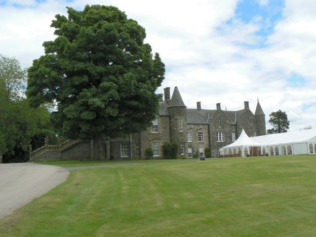 Meldrum House Hotel Seen from the entrance drive near the golf course.