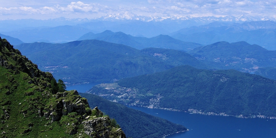Ausblick vom Monte Generoso auf den Luganersee