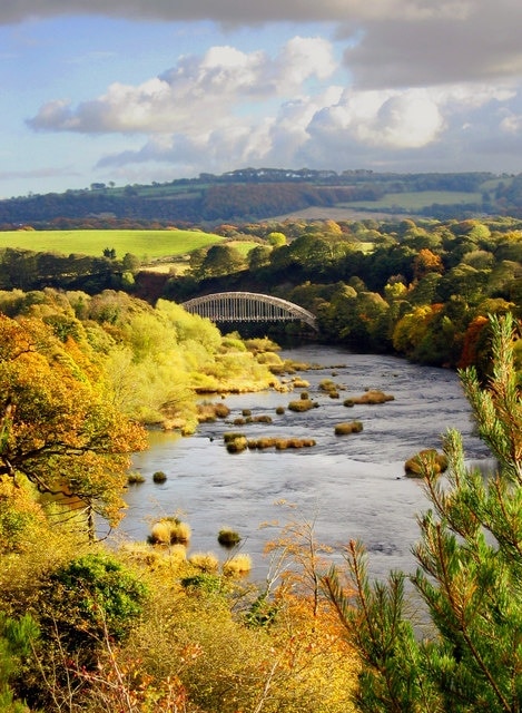 The River Tyne above Hagg Bank Bridge